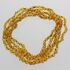 5 Raw Honey BAROQUE beads Baltic amber adult necklaces 45cm