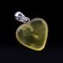 Heart Shape Milk Baltic Amber Pendant Charm