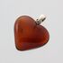 Heart Shape Ruby Baltic Amber Pendant Charm