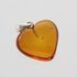 Heart Shape Cognac Baltic Amber Pendant Charm