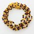 5 Raw Multi BAROQUE Baby teething Baltic amber necklaces 33cm