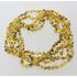 5 Big Green BAROQUE Baltic amber adult necklaces 45cm