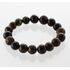 Large Dark Baltic Amber BAROQUE Beads Stretchy Bracelet 19cm