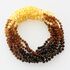 10 Raw Rainbow BAROQUE Baby teething Baltic amber necklaces 32cm