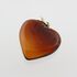 Heart Shape Cognac Baltic Amber Pendant Charm