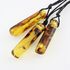 3 Natural Amber Pendants w Leather Cord