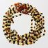 10 Multi BROQUE teething Baltic amber necklaces 33cm