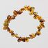 Green Leaves Baltic amber pieces stretch bracelet 18cm