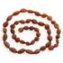 Raw Cognac BEANS Baltic amber knotted necklace 46cm
