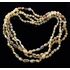 4 Marble BEANS Baltic amber adult necklaces 55cm