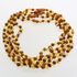 5 Multi BAROQUE beads Baltic amber adult necklaces 50cm