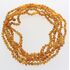 5 Raw Honey BAROQUE Baltic amber adult necklaces 51cm