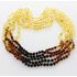 5 Rainbow BAROQUE Baltic amber adult necklaces 57cm