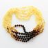 5 Raw Rainbow BAROQUE Baltic amber adult necklaces 46cm