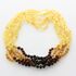 5 Raw Rainbow BAROQUE Baltic amber adult necklaces 51cm