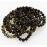 10 Raw Dark ROUND Baltic amber bracelets 19cm