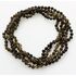 5 Raw Dark ROUND beads Baltic amber adult necklaces 46cm
