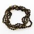5 Raw Dark ROUND Baltic amber teething necklaces 33cm