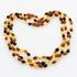 3 Muti BEANS Baltic amber adult necklaces 48cm