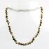 Green BAROQUE Baltic amber teething necklace 32cm