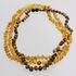3 Butter BAROQUE Baltic amber adult necklaces 46cm