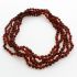 5 Cognac ROUND beads Baltic amber adult necklaces 45cm