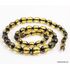 Genuine Faceted olive beads Baltic amber necklace 20in