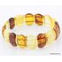 Multi pieces Baltic amber elastic bracelet 8in