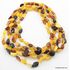 5 Multi BEANS Baltic amber adult wholesale necklaces 20in