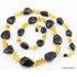 Large knotted beads Baltic amber necklace 31in