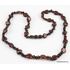 Beautiful BUTTON beads Baltic amber necklace 22in