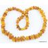 Antique style Butter NUGGETS Baltic amber necklace 26in