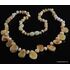 Leave shape pieces Baltic amber choker 18in