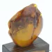 Vintage Baltic amber fossil stone w stand