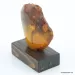 Vintage Baltic amber fossil stone w stand
