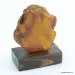 Vintage Baltic amber fossil stone w stand
