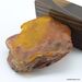 Vintage Baltic amber fossil stone w stand