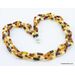 Woven multi-strand Baltic amber necklace 21in