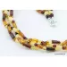 Woven multi-strand Baltic amber necklace 21in