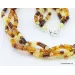 Woven multi-strand Baltic amber necklace 21in