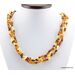 Woven multi-strand Baltic amber necklace 21in