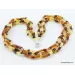 Woven multi-strand Baltic amber necklace 21in