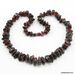 Large Ruby beads Baltic amber necklace