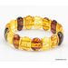 Multi pieces Baltic amber elastic bracelet