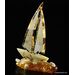 Sailing boat made of natural Baltic amber