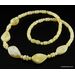 Butter white combination beads Baltic amber necklace