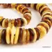 Multi Buttons Baltic amber necklace 24in