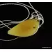 Genuine Baltic amber CARVED silver pendant