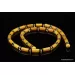 Egg yolk Cylinder beads Baltic amber UNISEX choker 23in