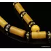 Egg yolk Cylinder beads Baltic amber UNISEX choker 23in